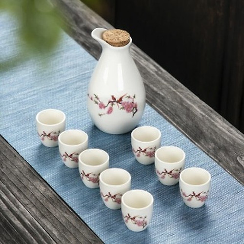 Sakura Heian 3.3inch Japanese Tea Cup Brown Ceramic Made in Japan