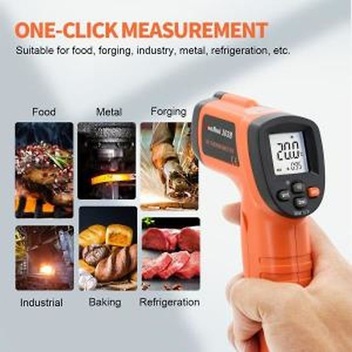 Ruoshui Digital Infrared Thermometer Gun -20-550 Celsius Non-contact IR  Laser Surface Temp Reader Industrial Temperature sensor