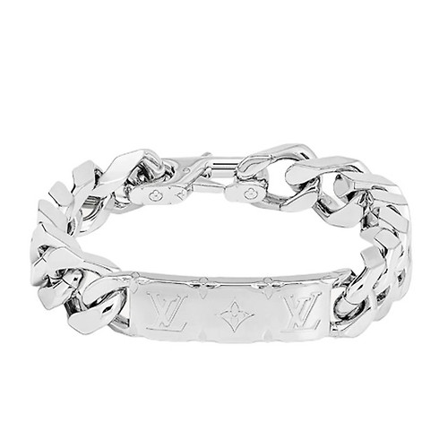 Louis Vuitton M1042M Monogram Chain Bracelet , Silver, L